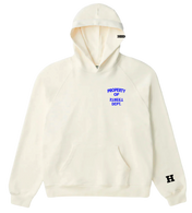 PROPERTY OF THE STREETS HOODIE WHITE BLACK