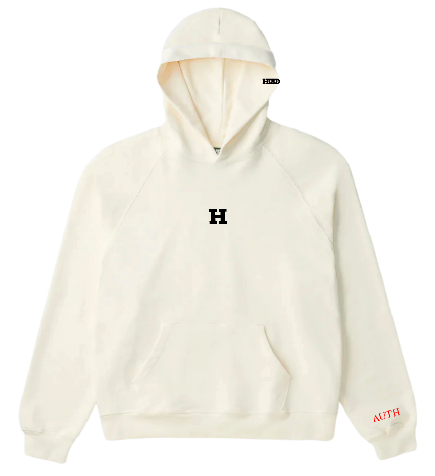HOOD AUTHENTIC CLASSIC "H" HOODIE WHITE BLACK