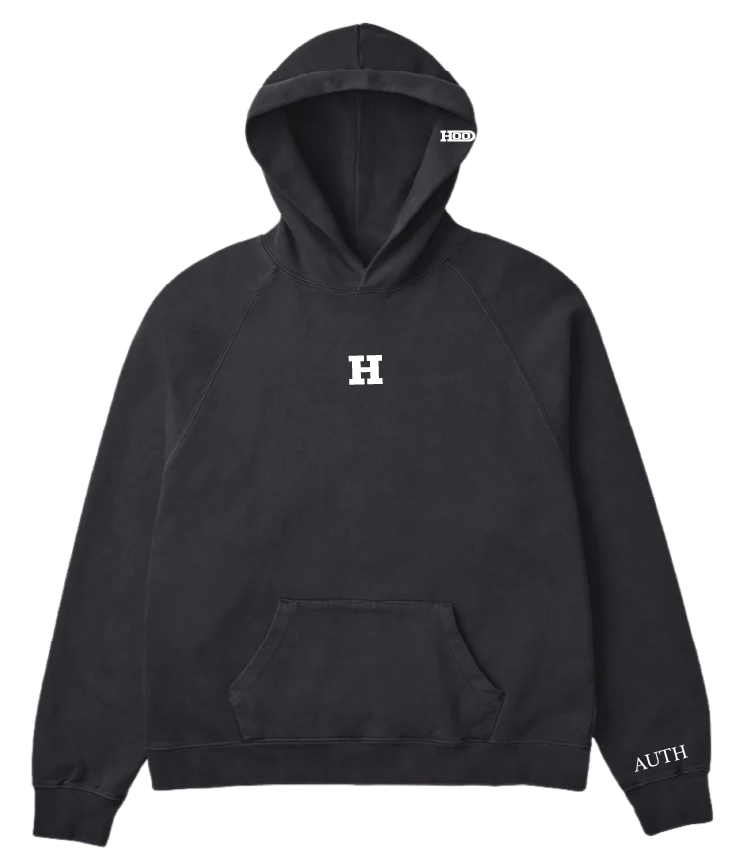HOOD AUTHENTIC CLASSIC "H" HOODIE WHITE BLACK